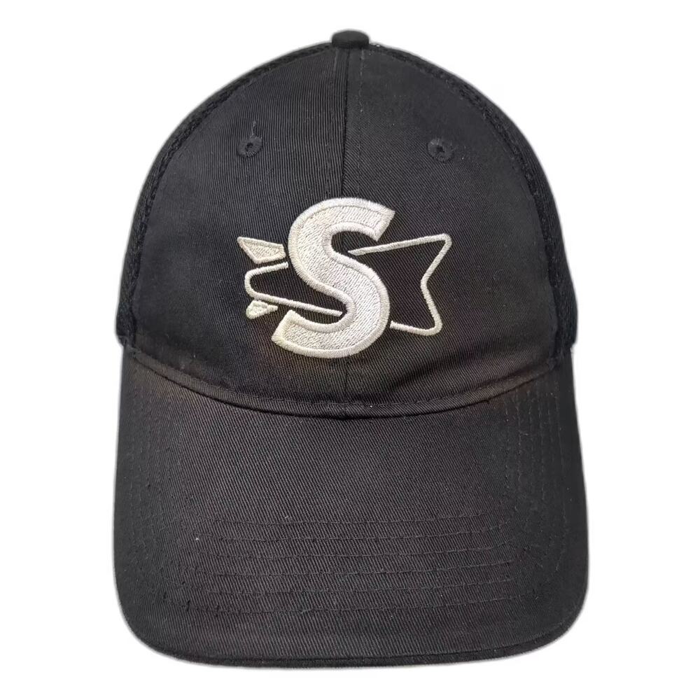 Sonic Trucker Hat Black White One Size Snapback Mesh Embroidered Service Logo